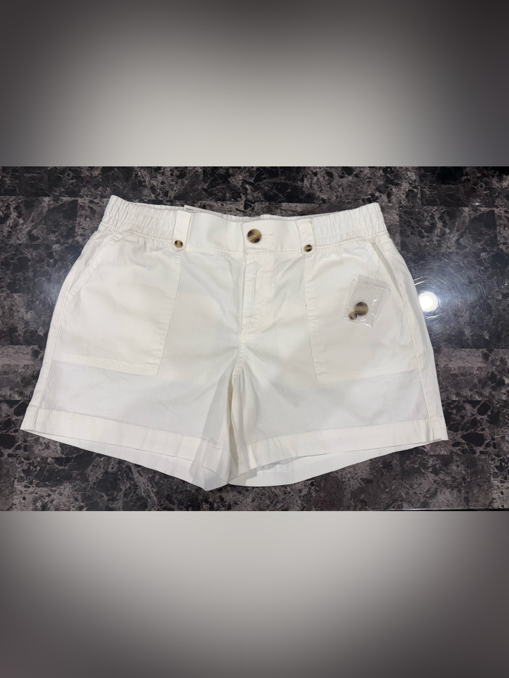 Sonoma Goods For Life Ultra Comfortwaist Utility Shorts White Sz 12 NWT⁠